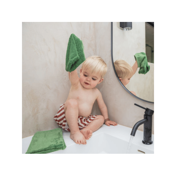 Timboo Washandjes 3-pack Aloe Green