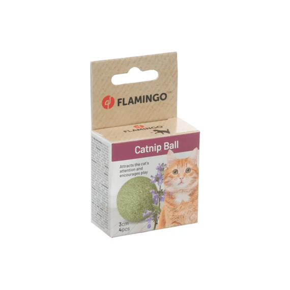 Flamingo Speelgoed Katti Catnipballen Groen  3cm 4st