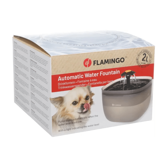 Flamingo Drinkfontein Flowie Zwart 2l