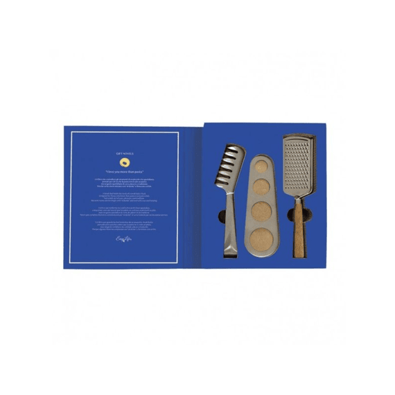 3-delige Ss Pastaset - Portioneerder, Rasp En Tang In G.b. Gift Novels