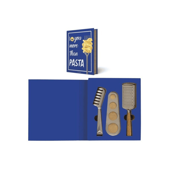 3-delige Ss Pastaset - Portioneerder, Rasp En Tang In G.b. Gift Novels