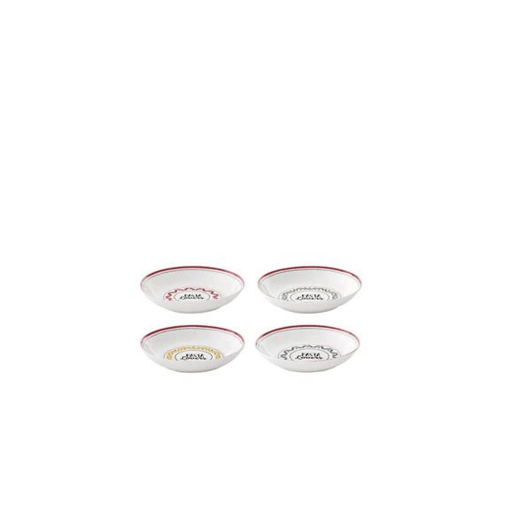 Set Van 4 Porseleinen Pastaborden Ø 20 Cm In Gekleurde Doos Pasta Lovers