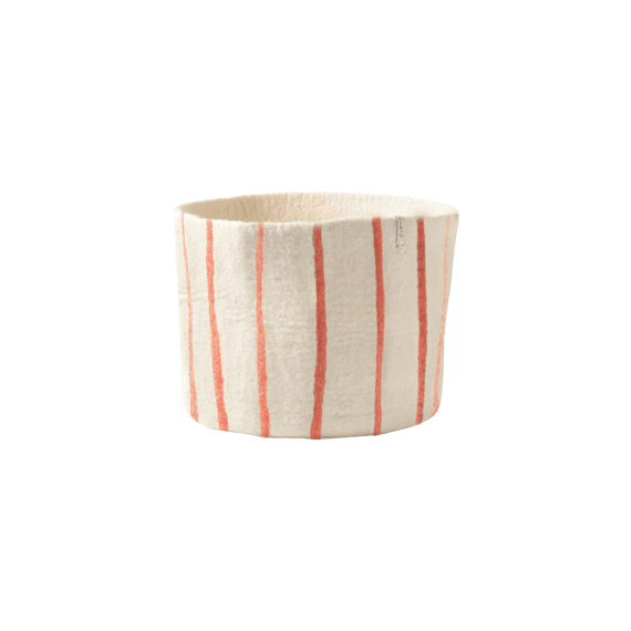 Aveva Wollen Mandje 25 Thin-stripes Coral