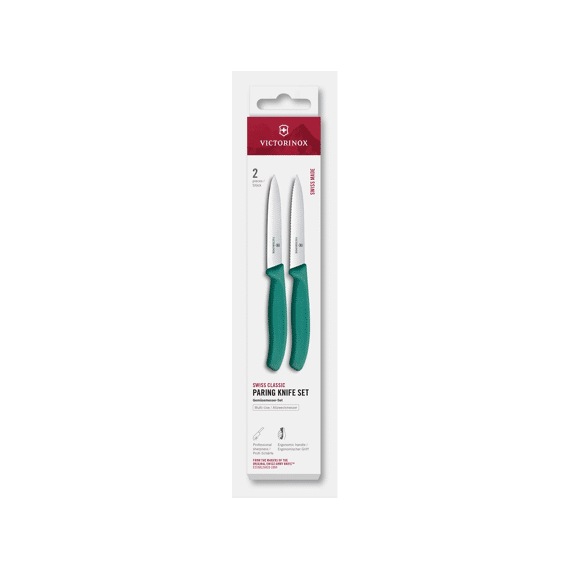 Victorinox Swiss Classic Set Van 2 Groentemesjes 10cm Recht En Kartel Groen