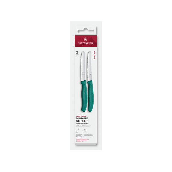 Victorinox Swiss Classic Tomaten- En Tafelmesset 11cm 2stuks Groen