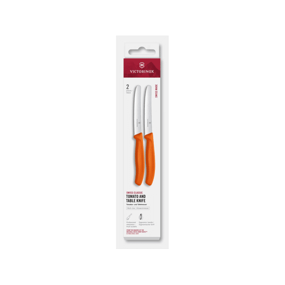 Victorinox Swiss Classic Tomaten- En Tafelmesset 11cm 2stuks Oranje