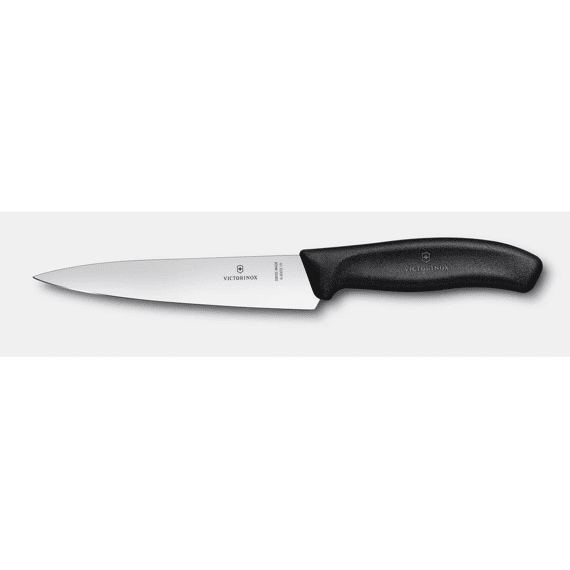 Victorinox Swiss Classic Chefmes 15cm Straight Black Blister