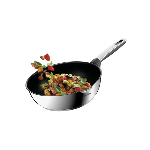 Tefal Emotion+ E3277744 Wokpan 26 Cm, Premium Roestvrij Staal, Antiaanbakcoating