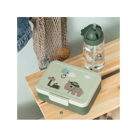 Done By Deer Drinkfles Met Rietje Tiny Trails Green 350 Ml