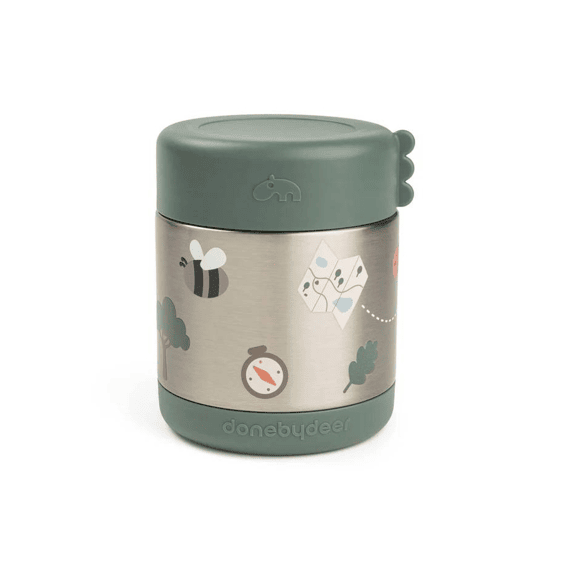 Done By Deer Geïsoleerde Voedselpot Tiny Trails Green 300 Ml