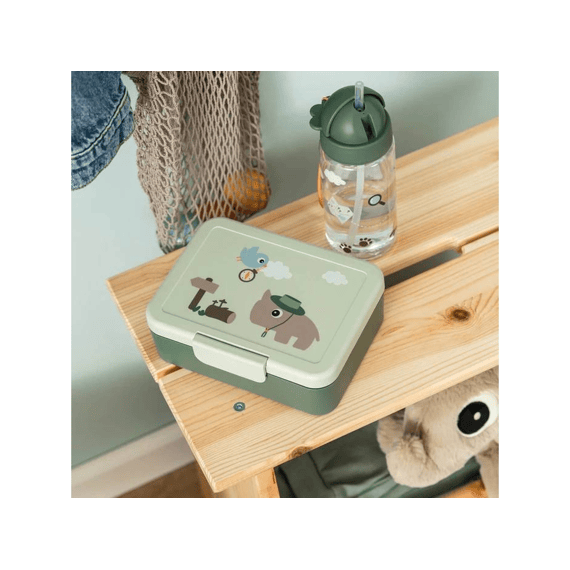 Done By Deer Lunchbox Met Tussenschot Tiny Trails Green