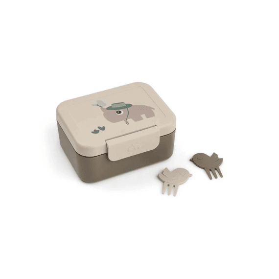 Done By Deer Tiny Lunchbox W/snack Picks Tiny Trails Sand