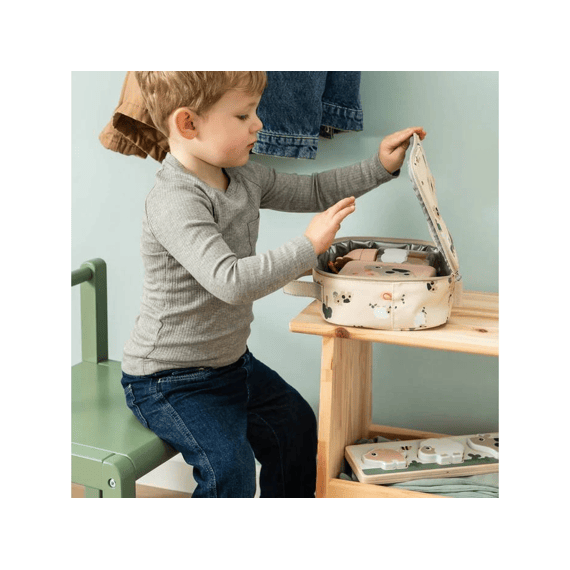 Done By Deer Tiny Geïsoleerde Lunchtas Tiny Farm Sand 2,8 L