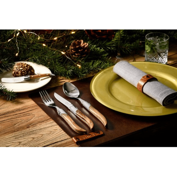 Laguiole Luxury Line Bestekset 16-delig Olijfhout
