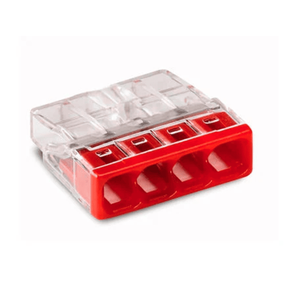 Wago Steekklem 4x 0.5-2.5mm Rood