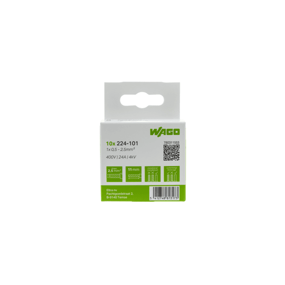 Wago Verbindingsklem 1x2.5mm