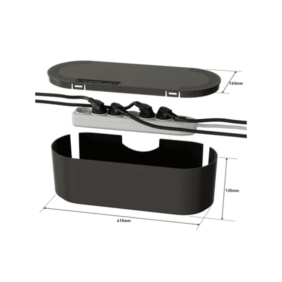 D-line Cable Tidy Unit Large Zwart