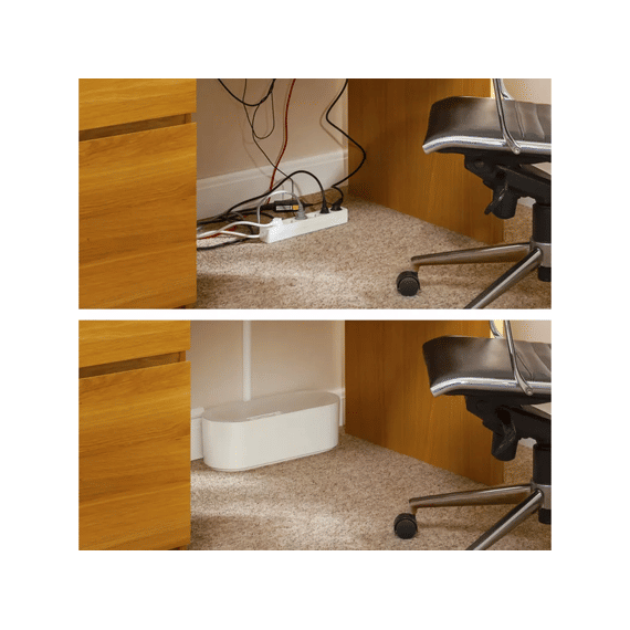 D-line Cable Tidy Unit Large Wit
