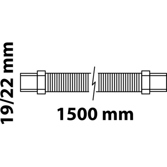 Kirchhoff Was Spiral-afvoerslang Met Ophanging, 1,5 M, Voor 3-4t Binnen Ø: 19 Mm-22 Mm