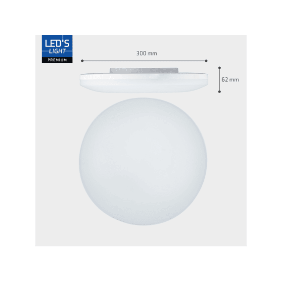 Leds Work Plafondarmatuur - 16w 2880lm 3000k/4000k/6000k - 300mm8w / 11w / 16w