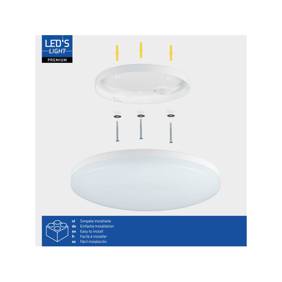 Leds Work Plafondarmatuur - 16w 2880lm 3000k/4000k/6000k - 300mm8w / 11w / 16w