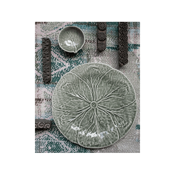 Koolblad Dessertbord Ø20.5cm Olijfgroen