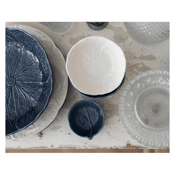 Koolblad Zoutbakje Ø8cm Delfts Blauw