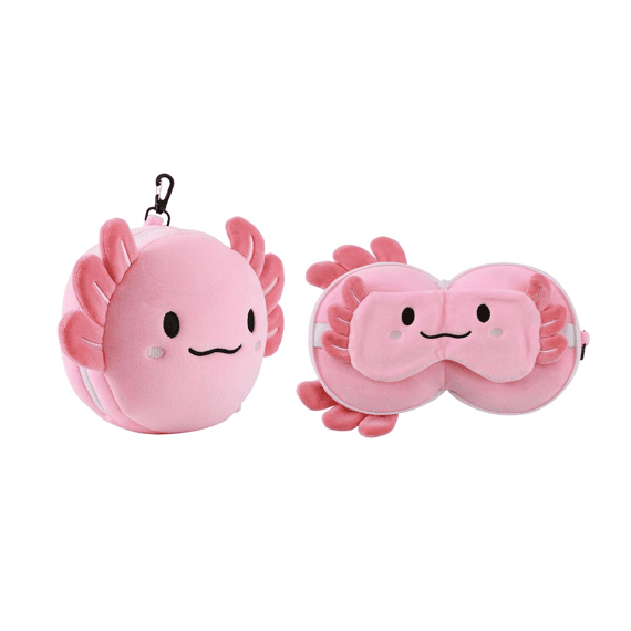 Itotal Kussen Met Slaapmasker Axolotl Roze