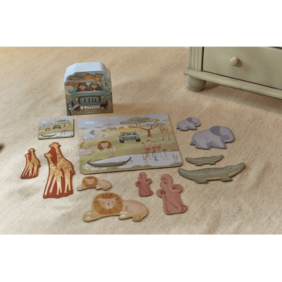 Little Dutch Safari Friends Puzzel 6 In 1