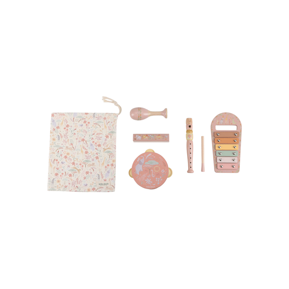 Little Dutch Safari Friends Muziekset Roze