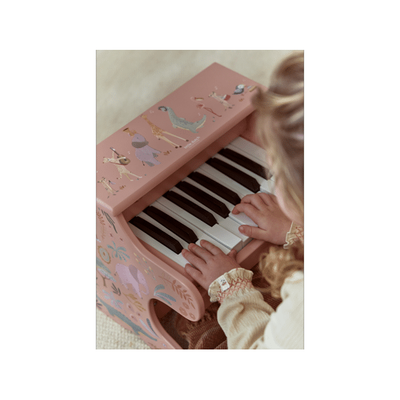 Little Dutch Safari Friends Houten Piano Roze