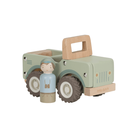 Little Dutch Safari Friends Houten Safarai Auto Met Pegdoll