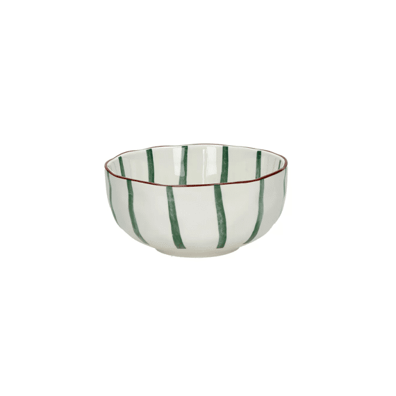 Mykonos Soepkom Porselein Dia 15,2 X H 6 Cm Groen