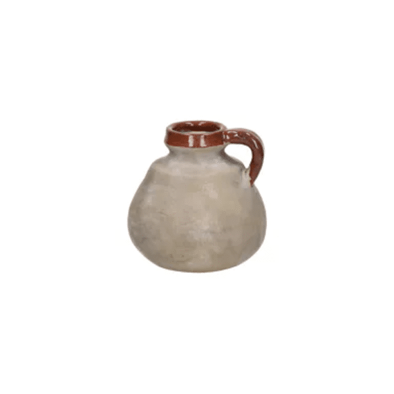 Earth Vaas Terracotta Dia 14 X H 14  Cm Chocolade