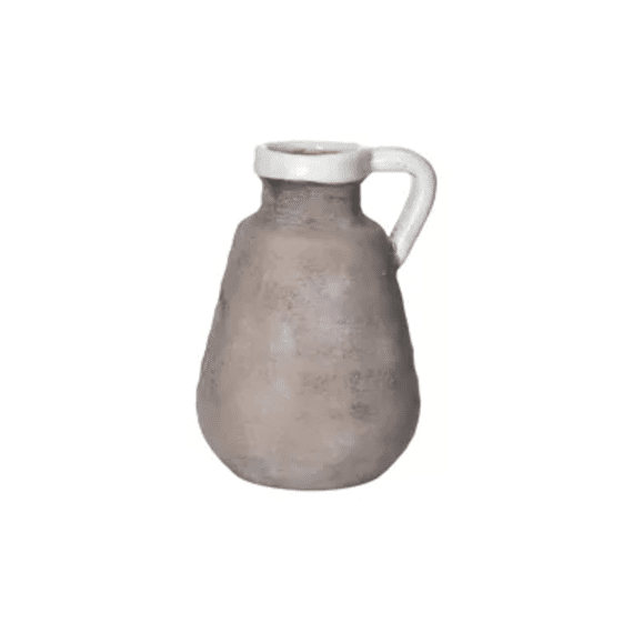 Earth Vaas Terracotta Dia 14 X H 22 Cm Wit