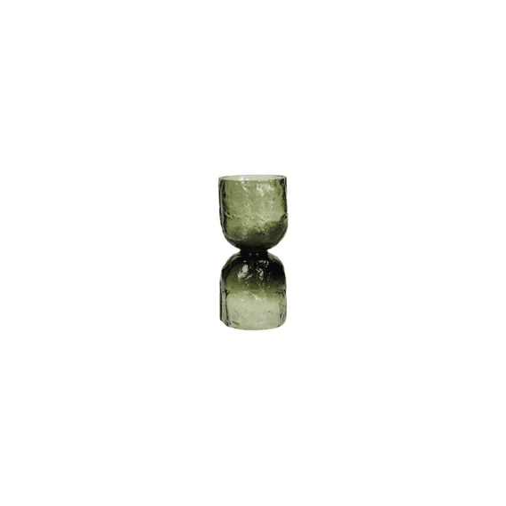 Diabolo Vaas / Windlicht Glas Dia 9 X H 18 Cm Groen