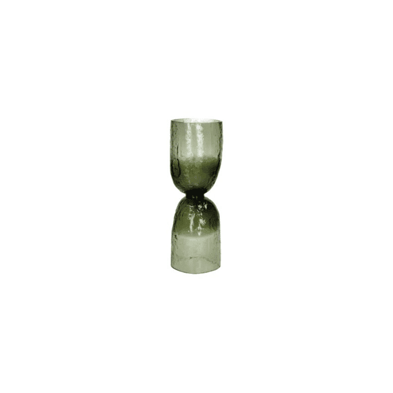 Diabolo Vaas / Windlicht Glas Dia 11,5 X H 32 Cm Groen