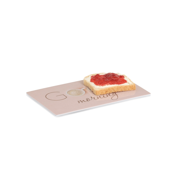 Zeller Ontbijtbord Good Morning Melamine 23.3x14.3x0.3cm