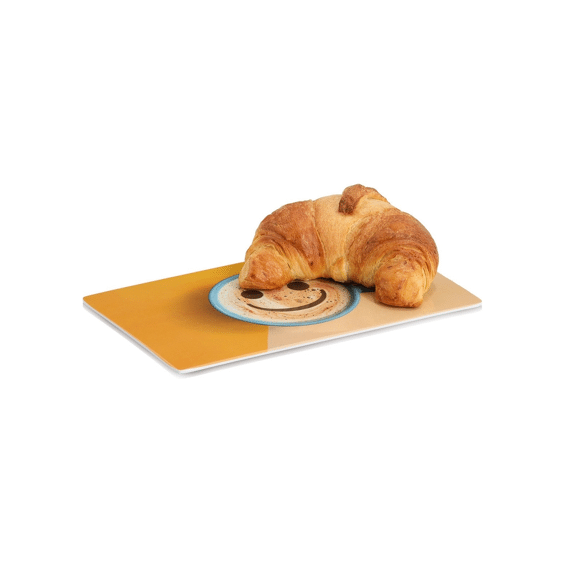 Zeller Ontbijtbord Happy Melamine 23.3x14.3x0.3cm