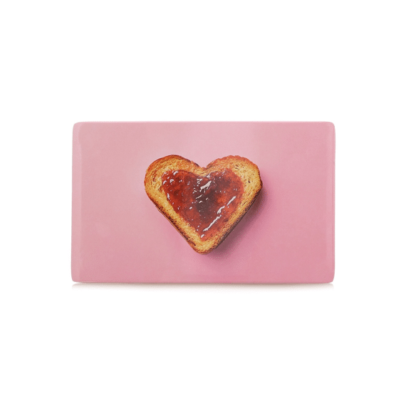 Zeller Ontbijtbord Heart Melamine 23.3x14.3x0.3cm