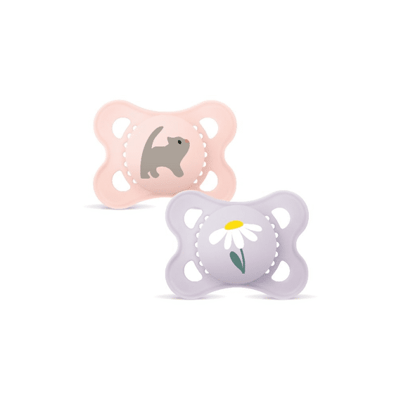 Mam Fopspeen Original Matt Silicone 0-6m Pink