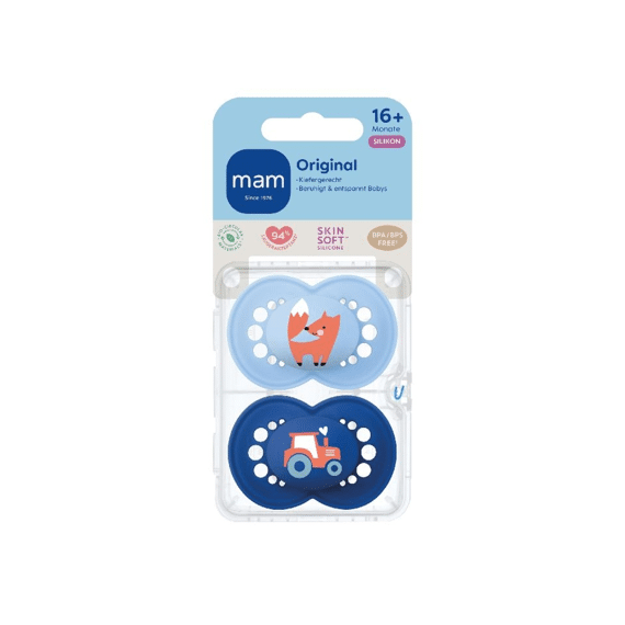 Mam Fopspeen Original Matt Silicone 16+ Blue