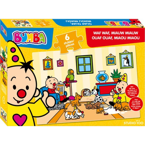 Bumba Puzzel Waf Waf Miauw Miauw 6 Stukjes