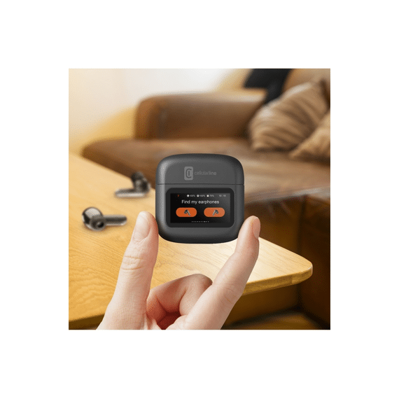 Cellularline Hush In Ear Hoofdtelefoon Met Bluetooth En Touch Display Zwart