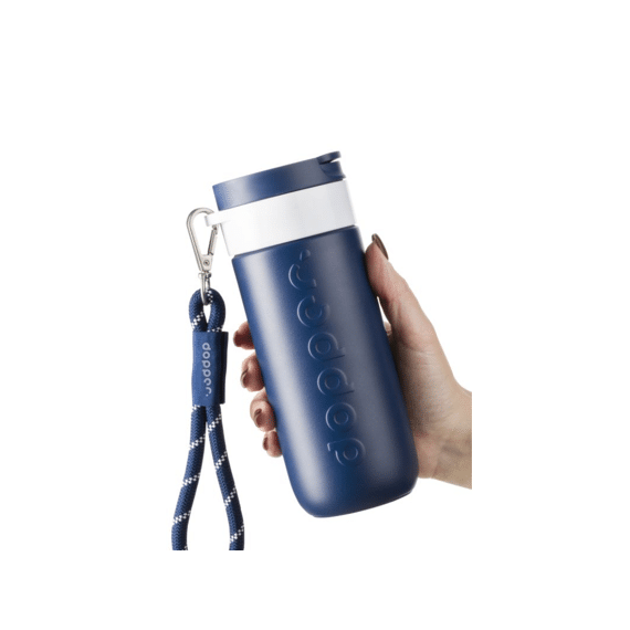 Dopper Wrist Cord White Mug Ring Midnight Silver