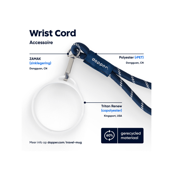 Dopper Wrist Cord Black Mug Ring Midnight Silver