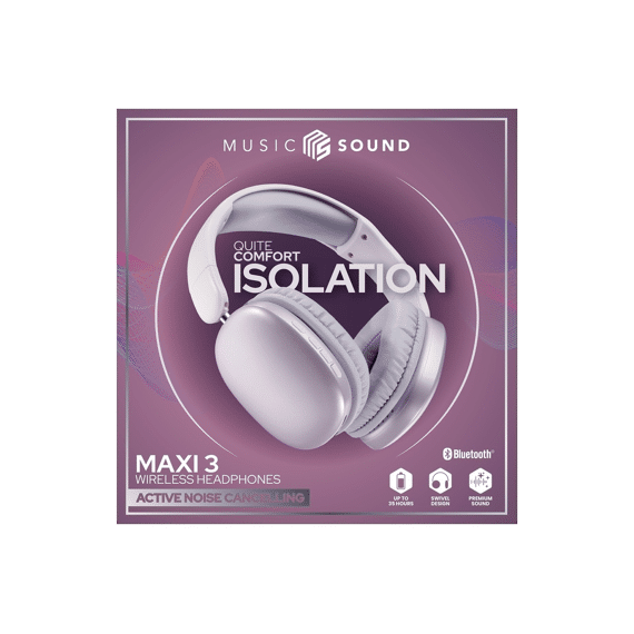 Music Sound Maxi 3 Hoofdtelefoon Over-ear Bluetooth Paars