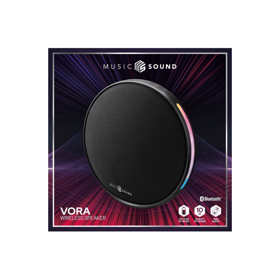 Music Sound Vora Bluetooth Speaker 10w Rgb Zwart