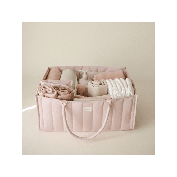 Mushie  Luiermand Diaper Caddy Blush