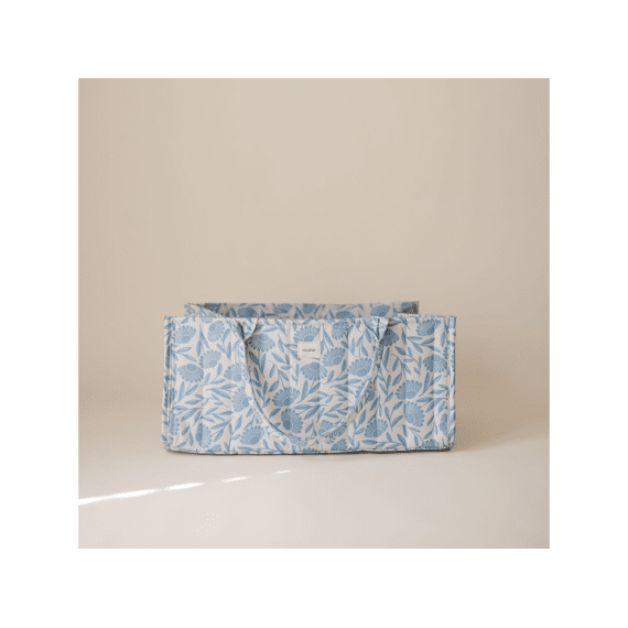 Mushie  Luiermand Diaper Caddy Blue Flowers